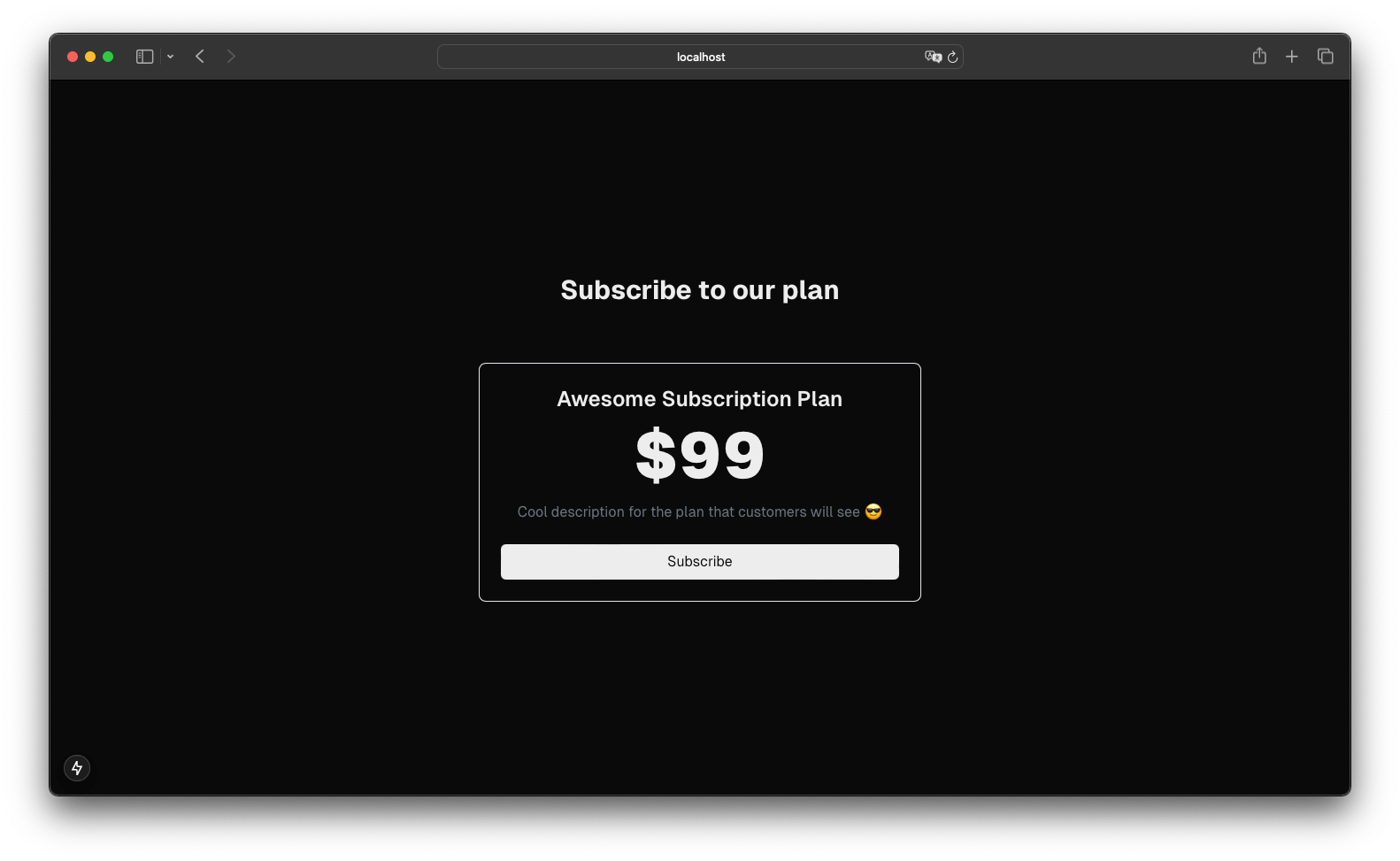 subscriptions plan ui